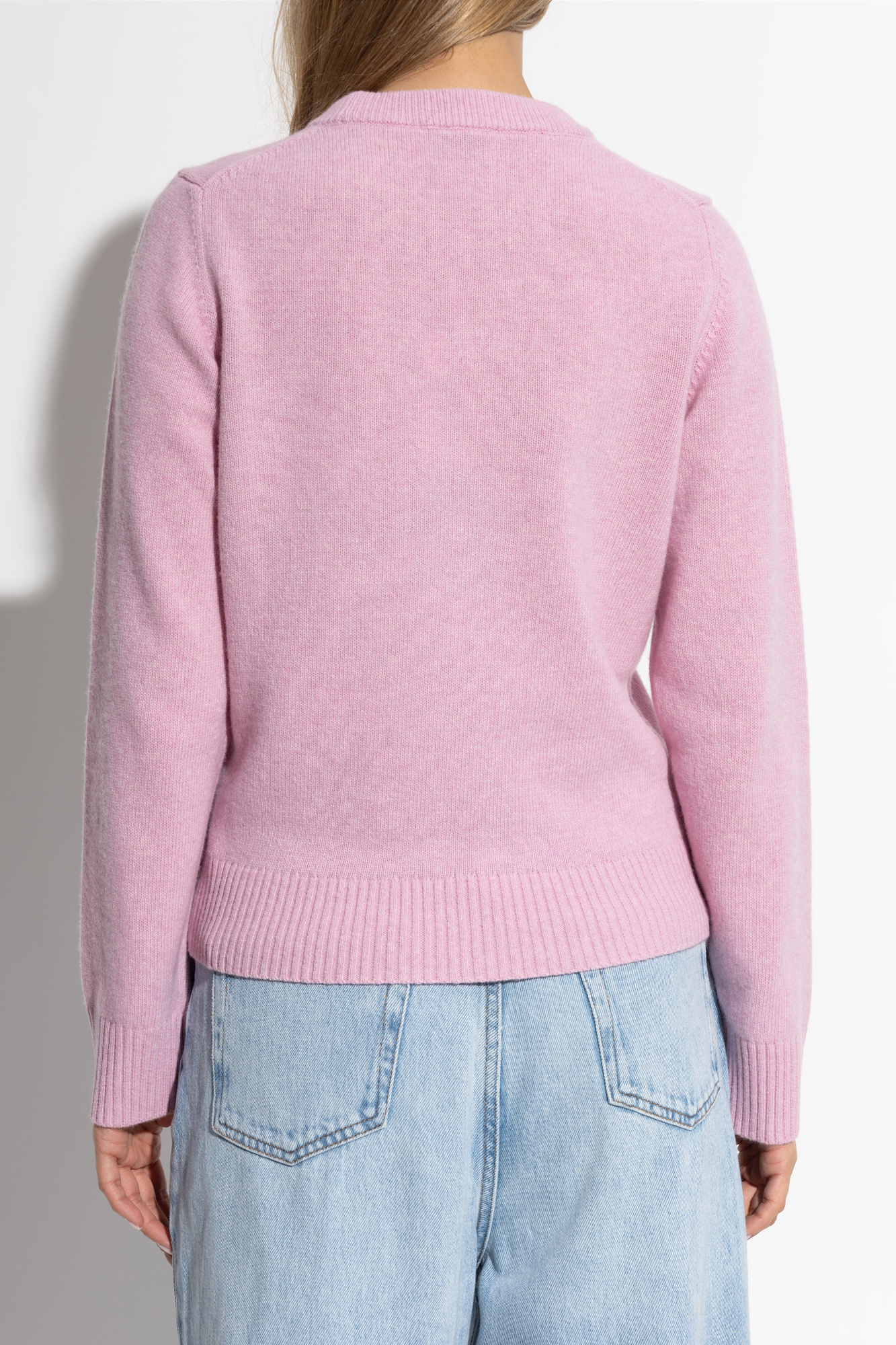 Pink Sweater with logo Ganni - Vitkac AS